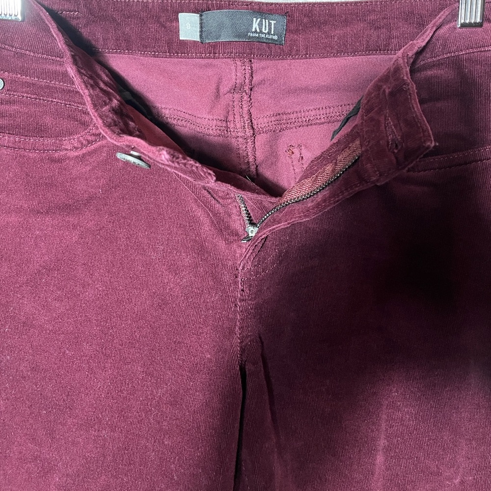 Kut From The Kloth Diana Fab Ab Skinny Corduroy Pants – 8 – Red - Picture 3 of 7